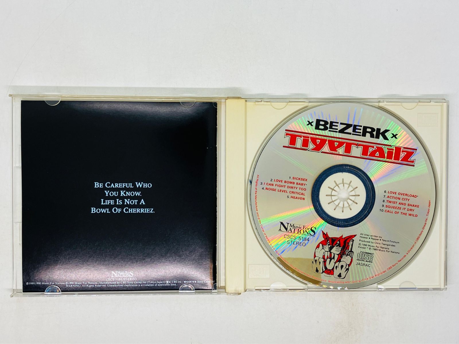 帯付き激レア】【日本盤】Tigertailz Bezerk【CD】【超希少
