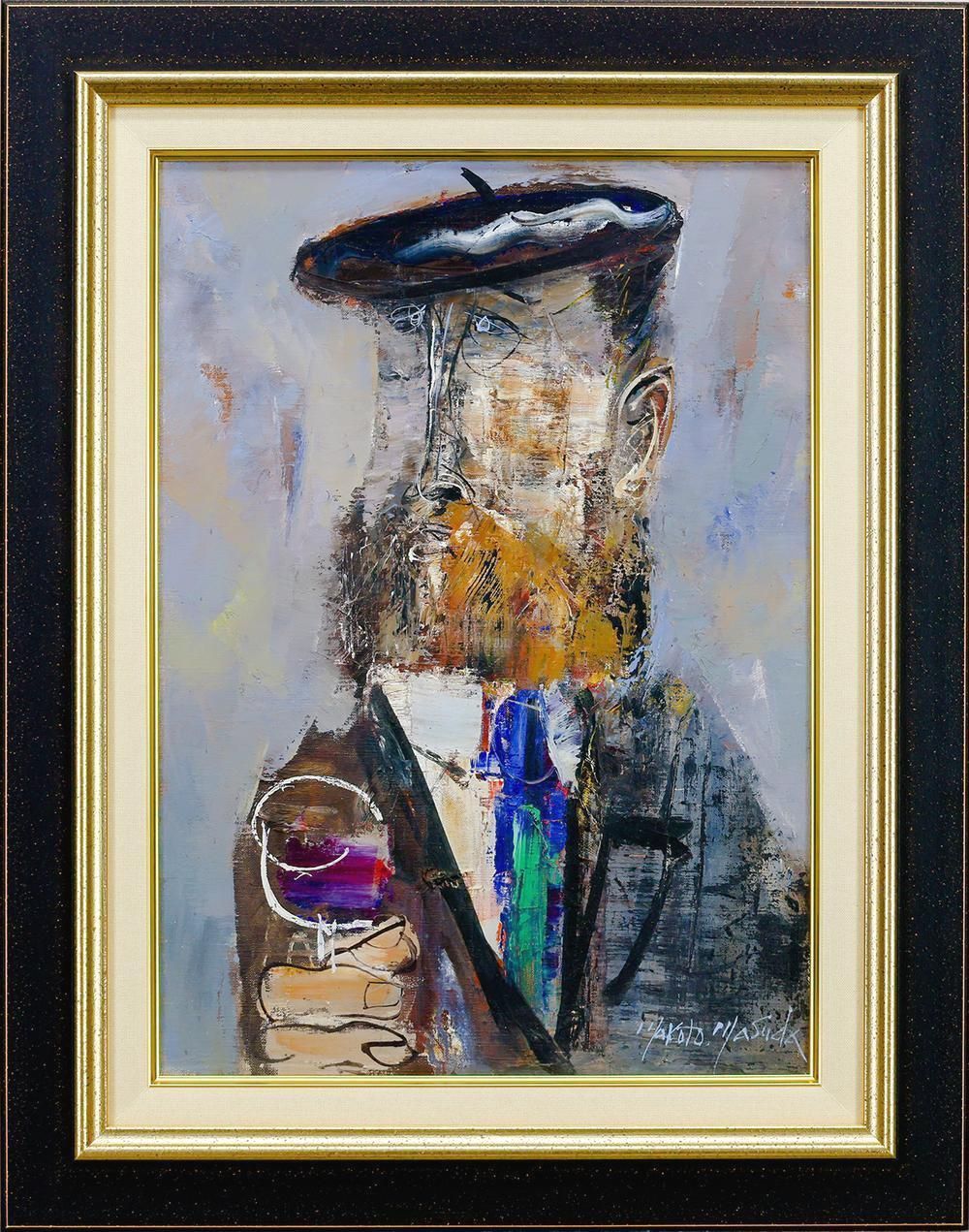 増田誠 「人物」 油絵・油彩画 絵画 増田誠「ムフタールの朝市」油彩80号
