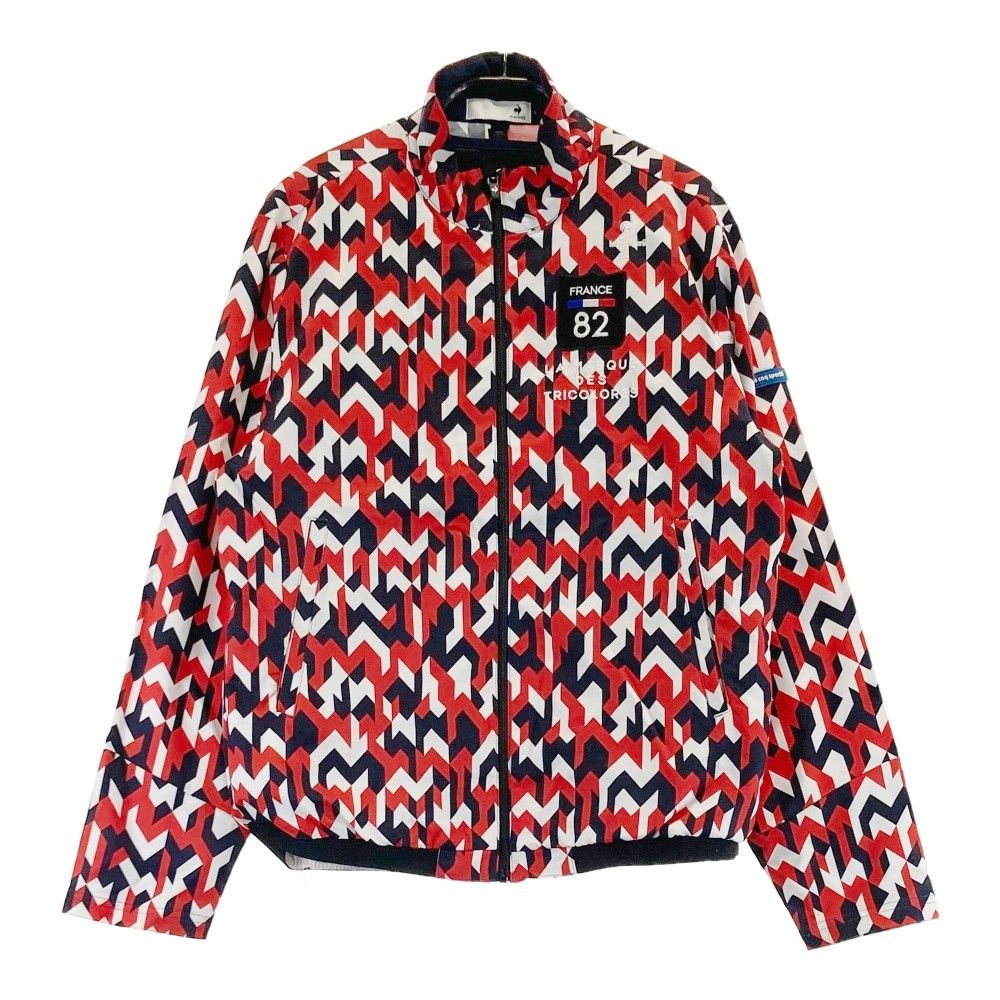サイズ L LE COQ GOLF ルコックゴルフ 中綿ライナー付き ジャケット 総柄 レッド系 240101399048 ゴルフウェア メンズ ストスト