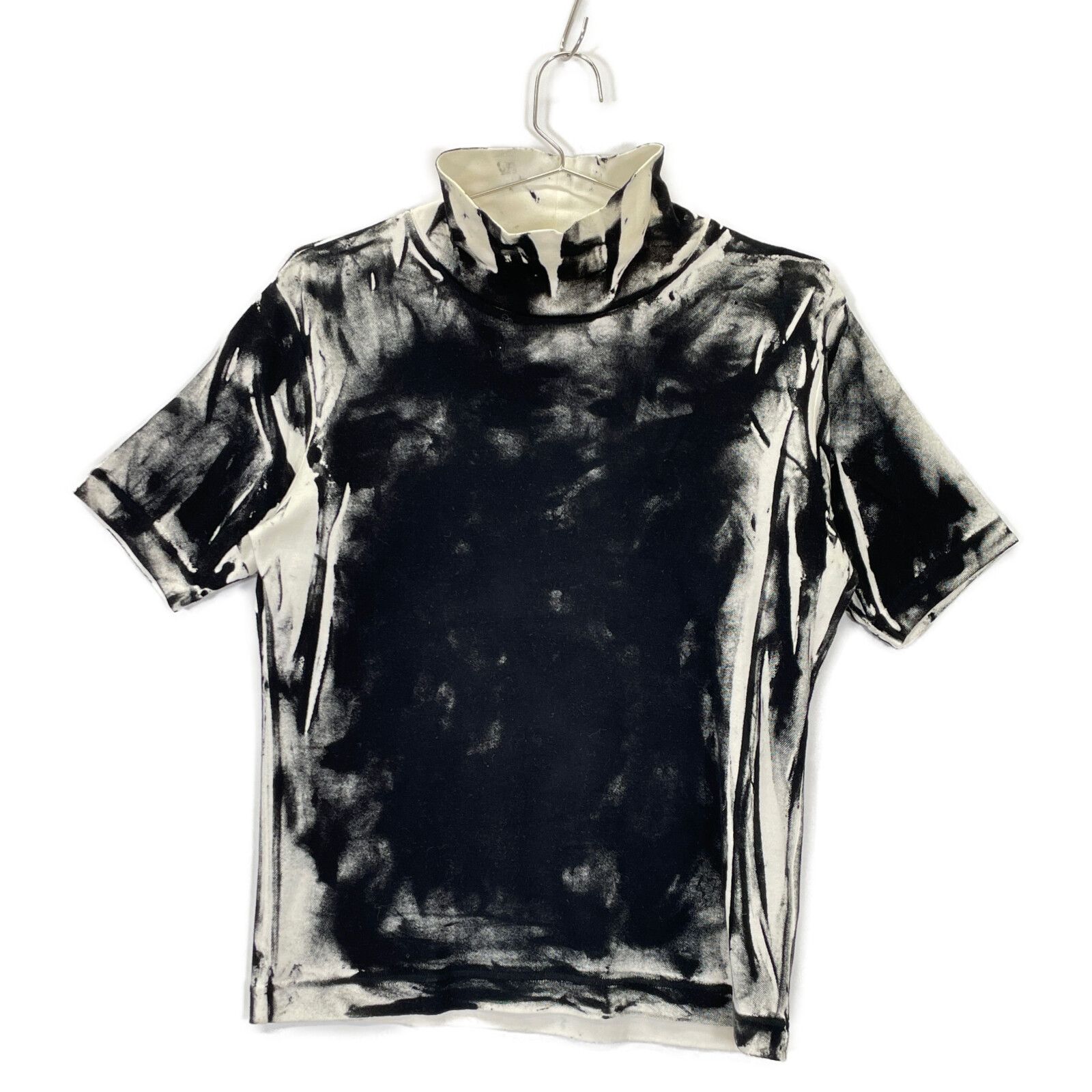 Y s ワイズ 23 SS YI-T 23-677 RIB GARMENT CRUSH PRINT HIGH NECK HALF SLEEVE T 2