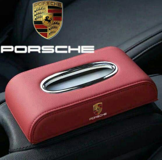 ポルシェ 専用 ティッシュボックス 革 車 高級 便利車用品7