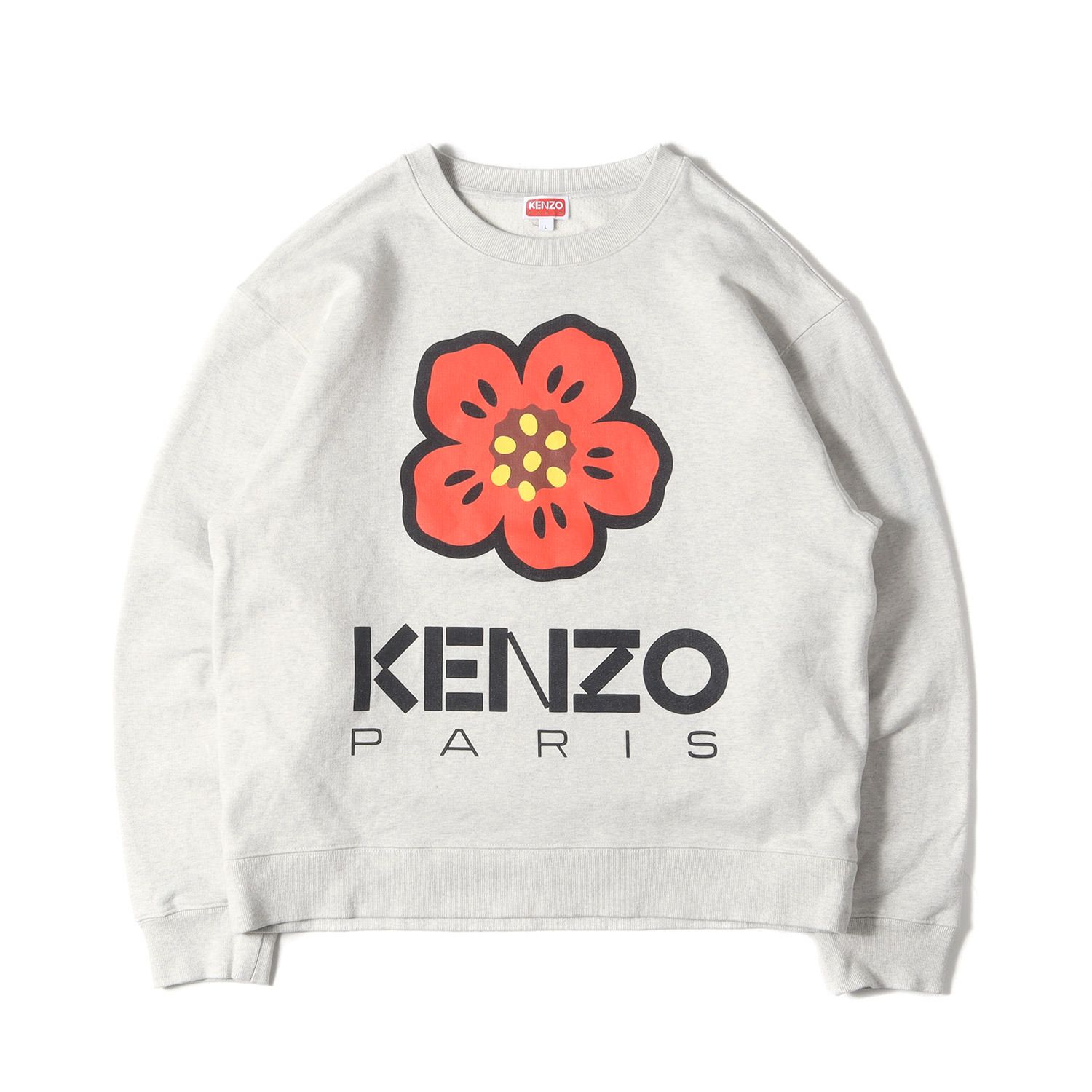 KENZO ケンゾー スウェット サイズ:L / NIGO ボケ フラワー ロゴ スウェットシャツ (BOKE FLOWER Sweatshirts FD55SW4454ME) / オートミール / トップス トレーナー プルオーバー【メンズ】