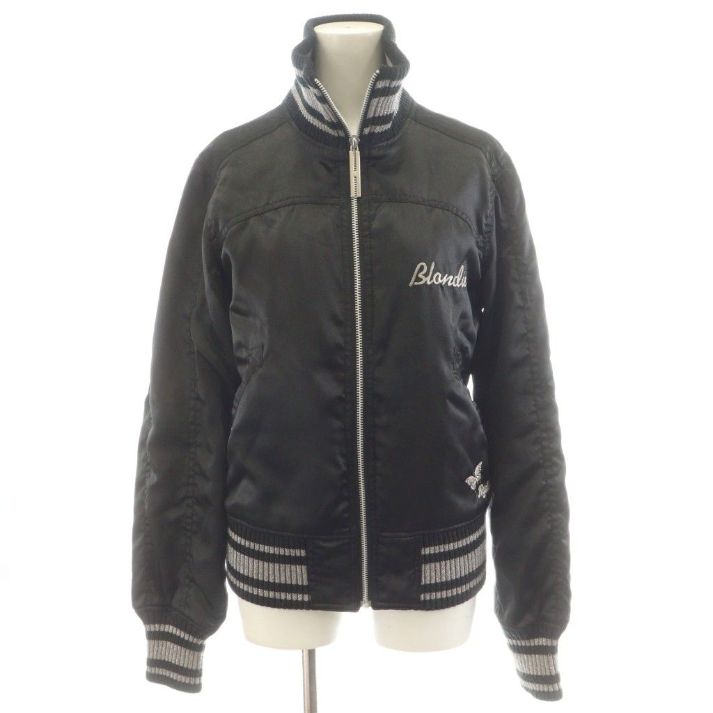 ヒステリックス Hysterics ブルゾン ジャケット ジップアップ ロゴ 刺繍 中綿 F 黒 ブラック 3AJ-2620 AN56