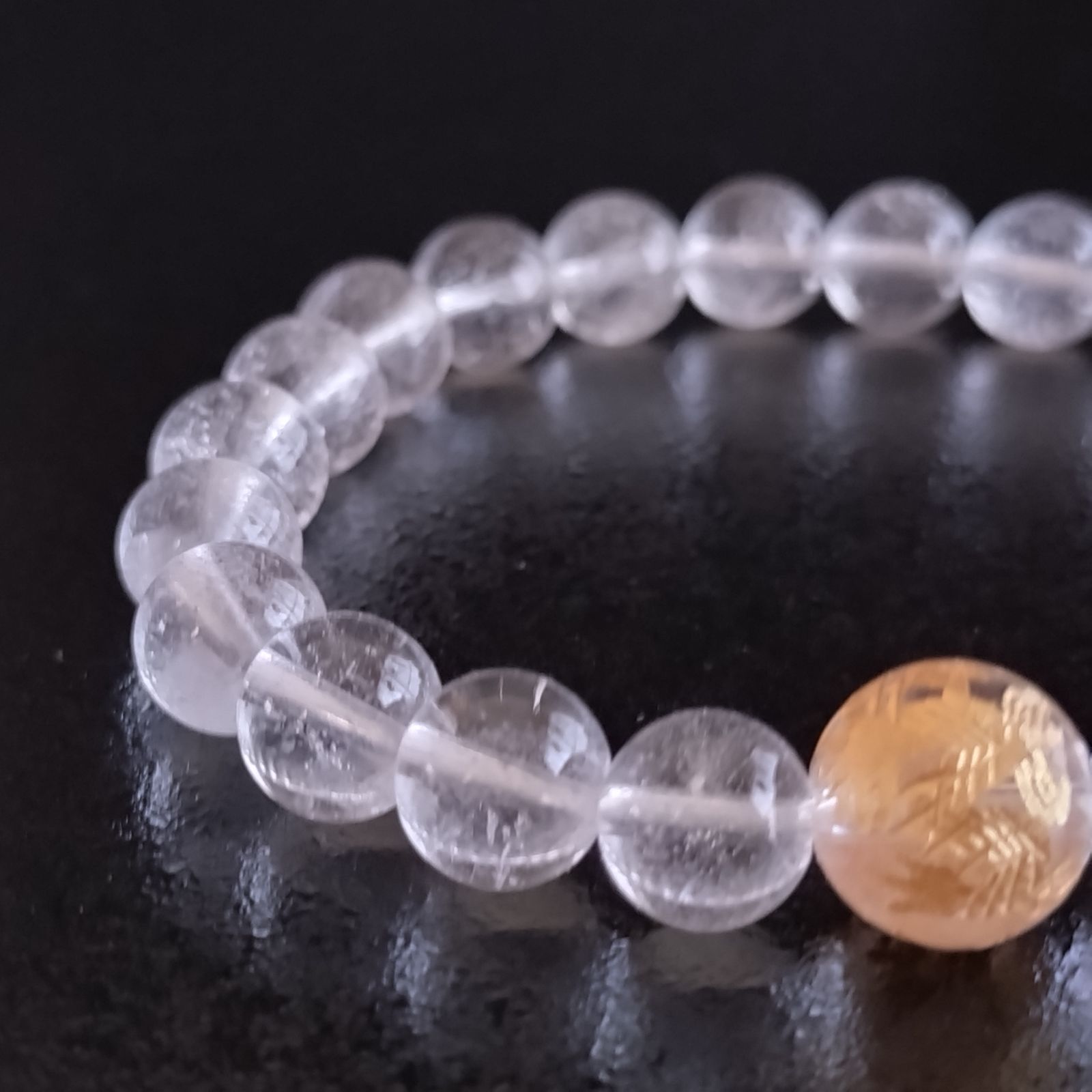 ヒマラヤ水晶・双龍彫刻玉 8mm(親玉10mm)【高品質】 - メルカリ 