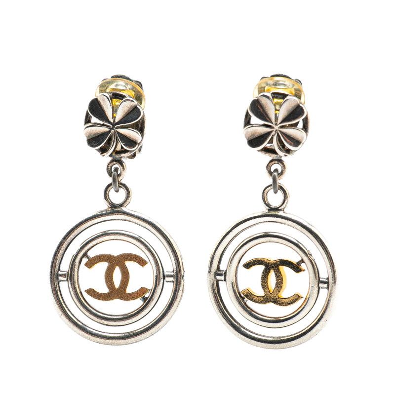 シャネル ココマーク 四つ葉 クローバー ラウンド サークル イヤリング  