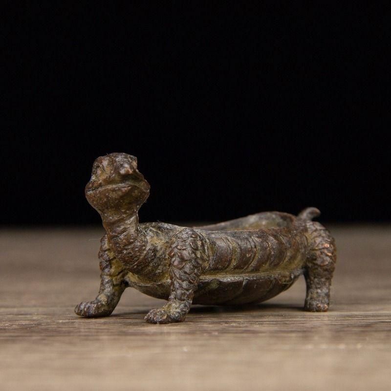 銅 細工 還 茶道具 金竜亀薫香炉 金銭亀檀香炉 香道具装飾品