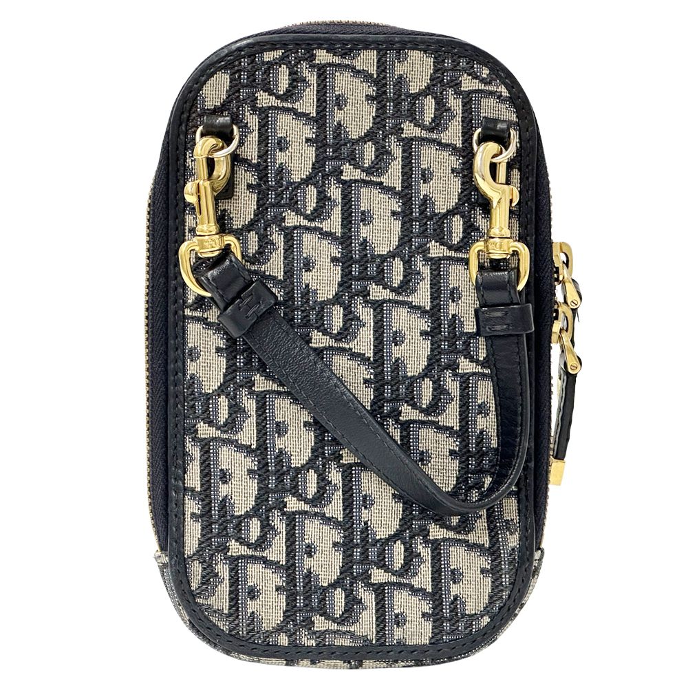 ディオール Dior バッグ レディース ブランド モンテーニュ オブリーク ショルダーバッグ ジャガード フォンホルダー ネイビー ベージュ トロッター 2way 手持ち 斜めかけ チェーンショルダー