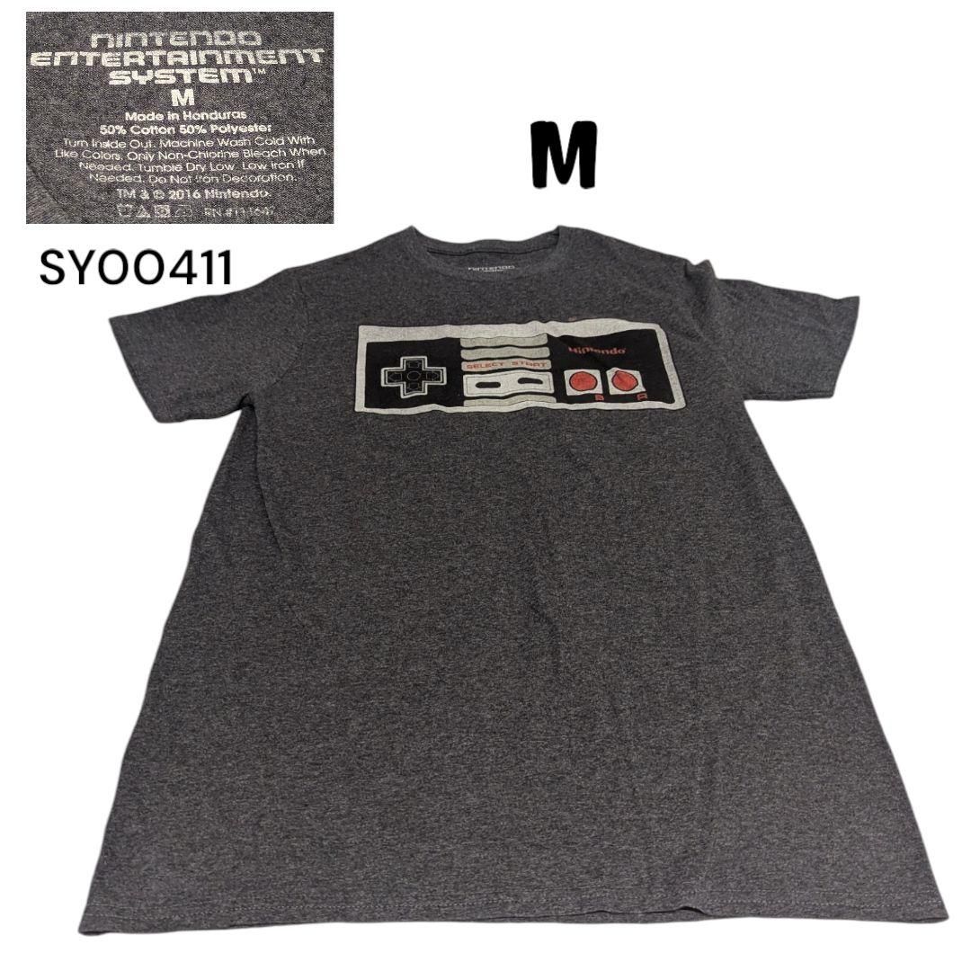任天堂オフィシャル古着コントローラープリント半袖TシャツMグレー 