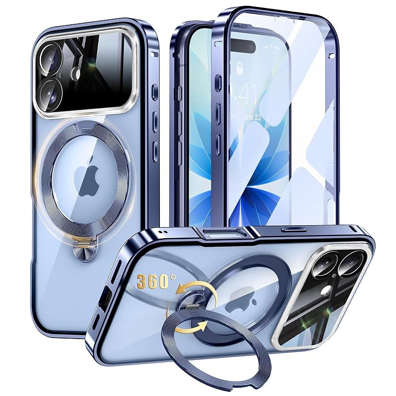 新品 iPhone 17 用 両面 MagSafe対応 ケース アイフォン17 フル