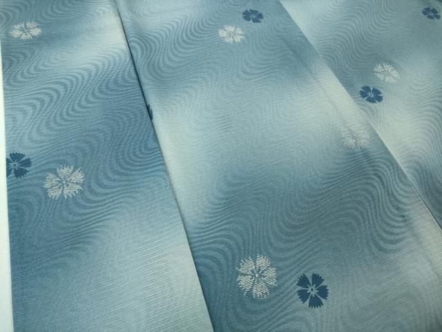 平和屋本店□極上 夏物 池田重子コレクション 小紋 絽縮緬 流水花文 暈