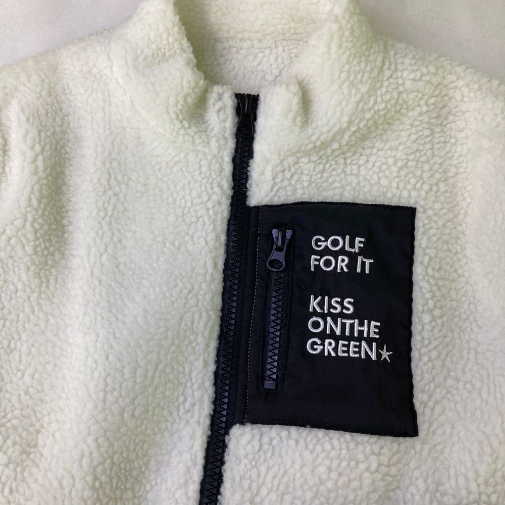 ジーフォアフード付き黒ジャケット レディース ゴルフパーカーSサイズ