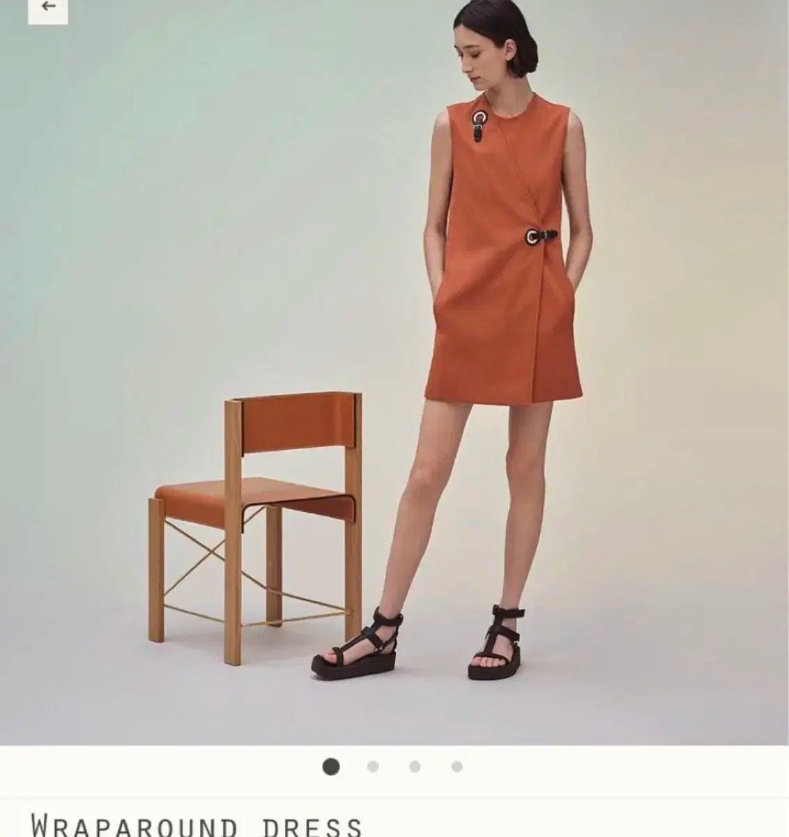 Hermes エルメス ラップ 周り リブ ワンピース ベスト