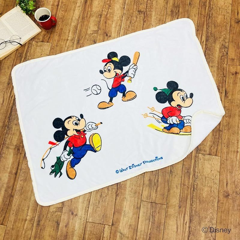 【特価商品】MORIPiLO モリシタ 膝掛け ブランケット 三郷陶器 ミッキー アイボリー 70x100cm ハーフケット ディズニー キャラクターグッズ