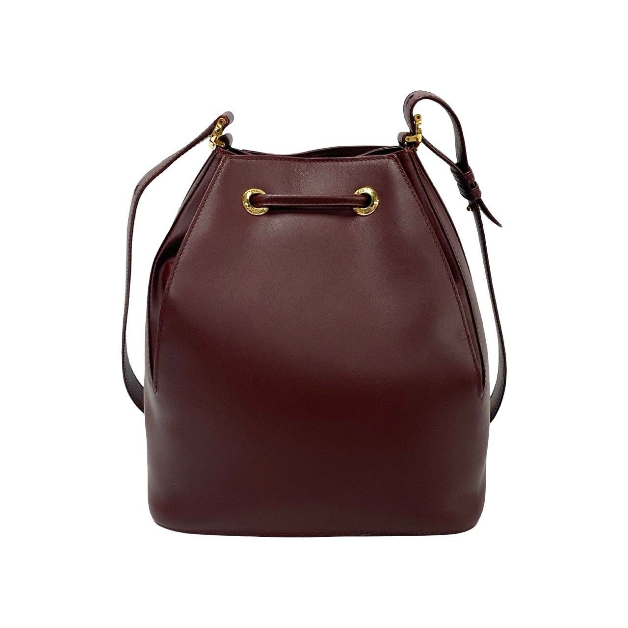 美品】 カルティエ 巾着バッグ マストライン ワンショルダー カード