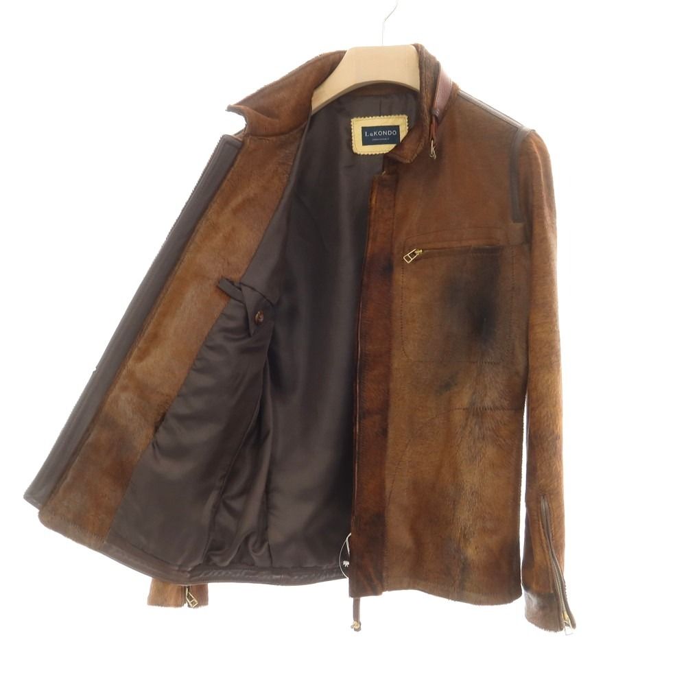 L＆KONDO レザージャケット ルコンド L＆KONDO レザージャケット ブラウン 46 【公式通販】