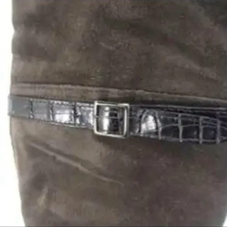  ファビオルスコーニ FABIO RUSCONI ロング ブーツ スエード 裏ボア ニーハイ 37 23.5-24.0 cm 定価5万 ニーハイ サイハイブーツ ブーツ