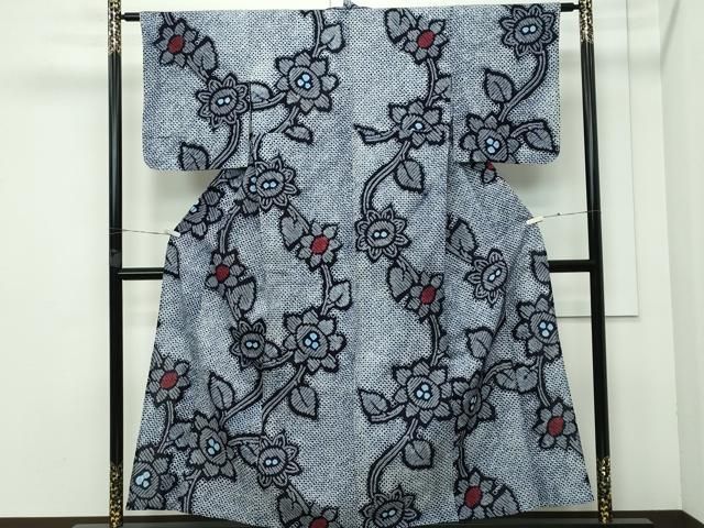 平和屋着物 上 夏物 浴衣 有松鳴海絞り 草花文 綿 CZAA3618s5