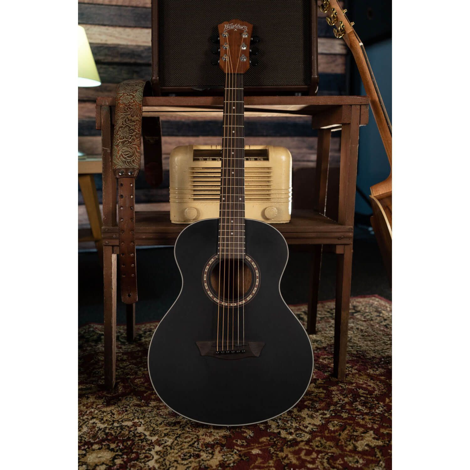 ワッシュバーン Washburnエレキギター　ブラック Washburn エレキギター ブラック ギター