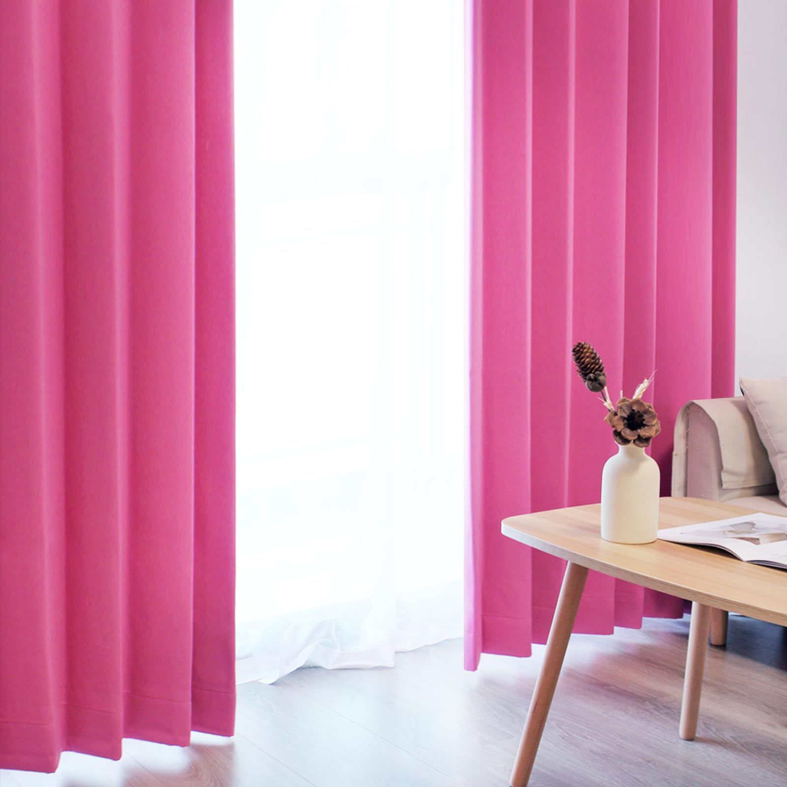 幅１００ｃｍ×丈２３０ｃｍ　２枚（色：ピンク） 幅100cm×丈230cm 2枚（色：ピンク）