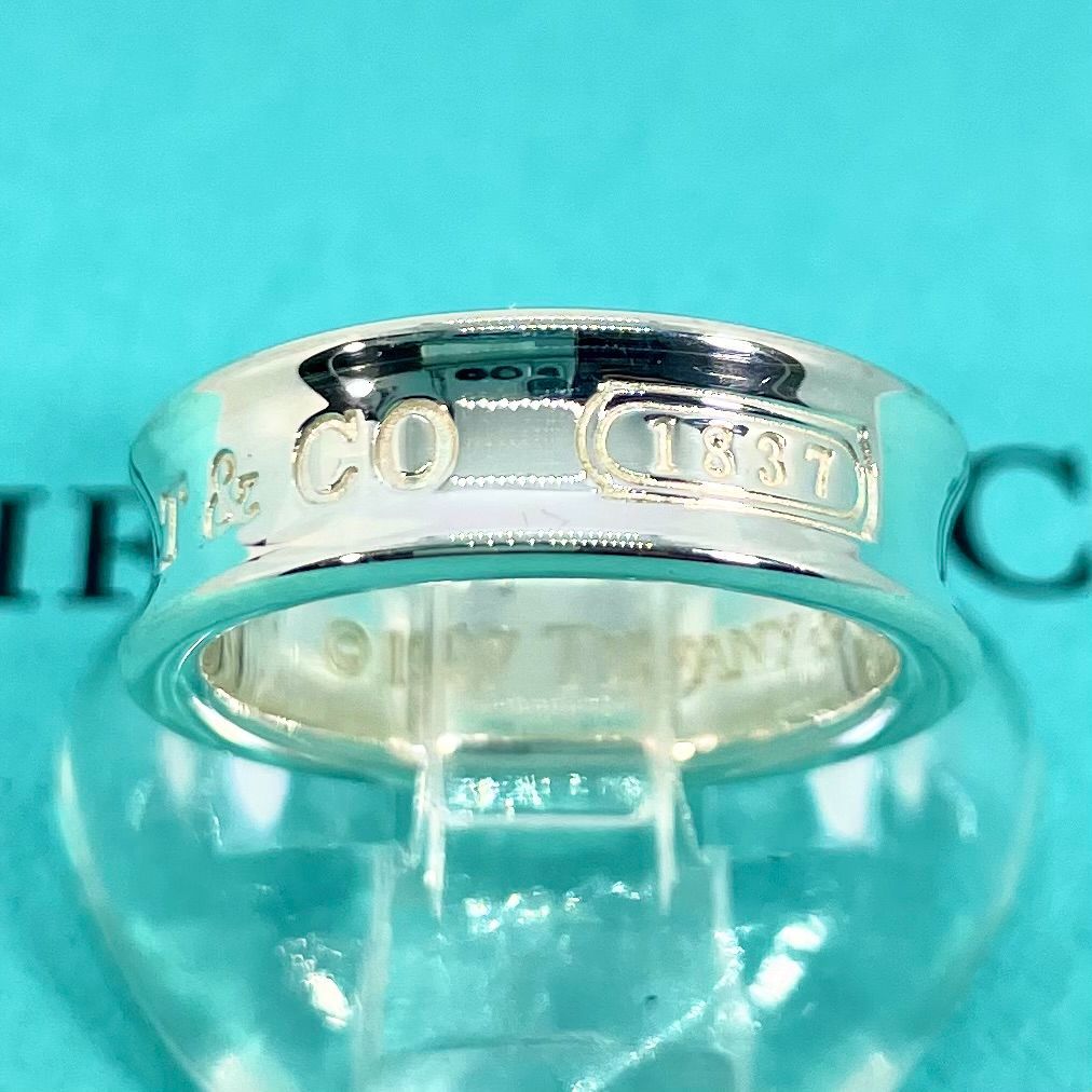 美品】16号 ティファニー TIFFANY&Co. シルバー 1837 ナロー ワイド