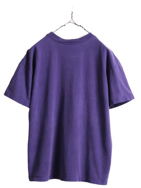 【お得なクーポン配布中!】 90s USA製 ナイキ センター スモール スウッシュ 半袖Tシャツ XL 紫