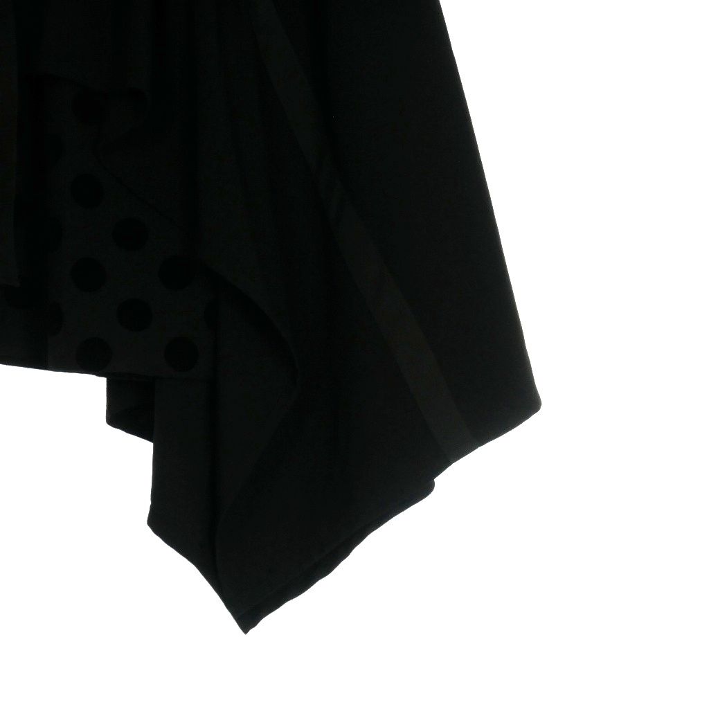 美品】ゴム gomme アシンメトリー ラップスカート ドット M 黒