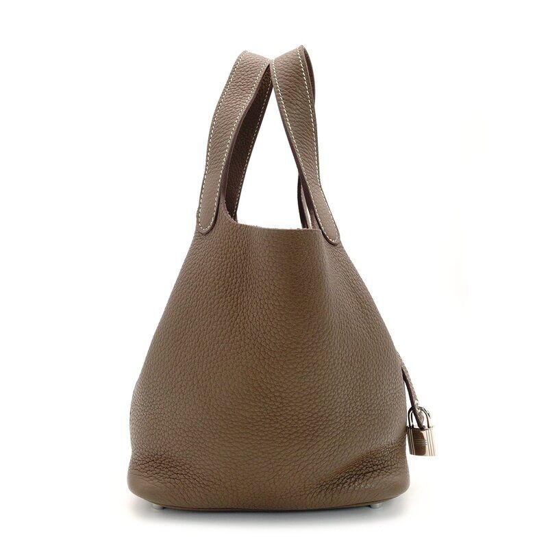 エルメス HERMES ピコタン ロック PM エトゥープ ハンドバッグ □R