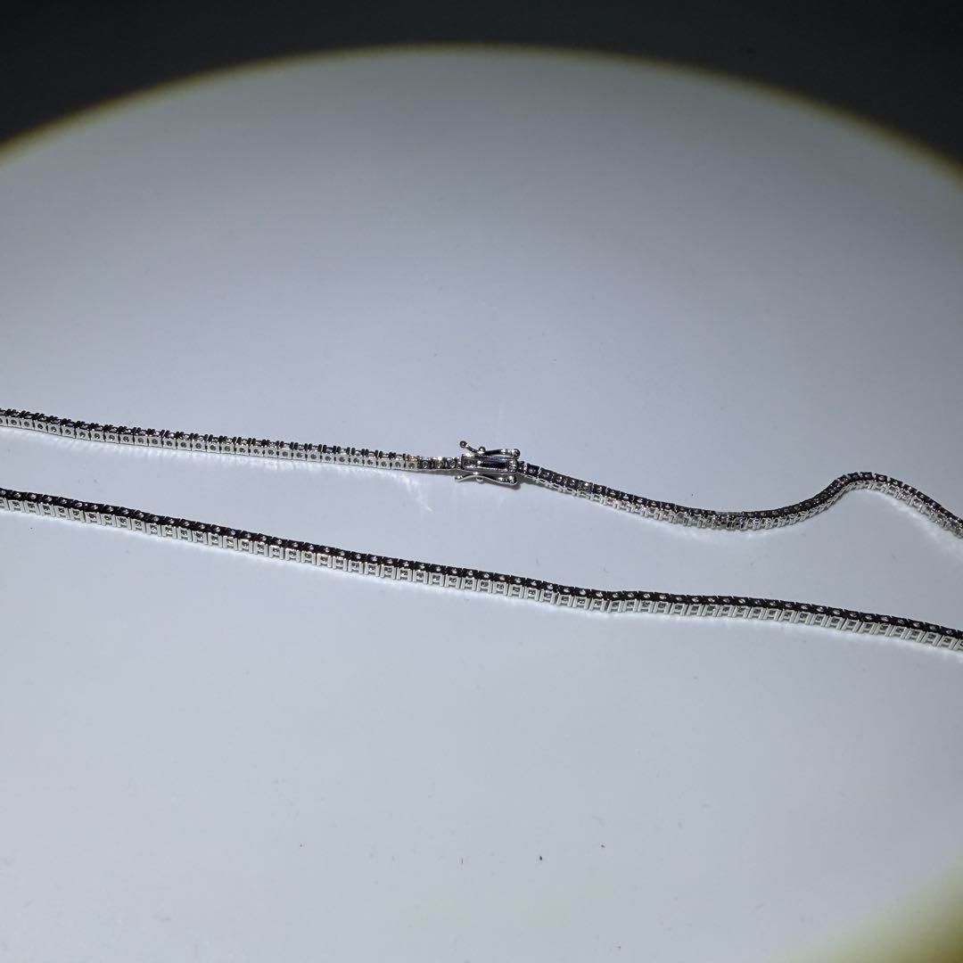 モアサナイト テニスネックレス 2mm 45cm シルバー925 - メルカリ