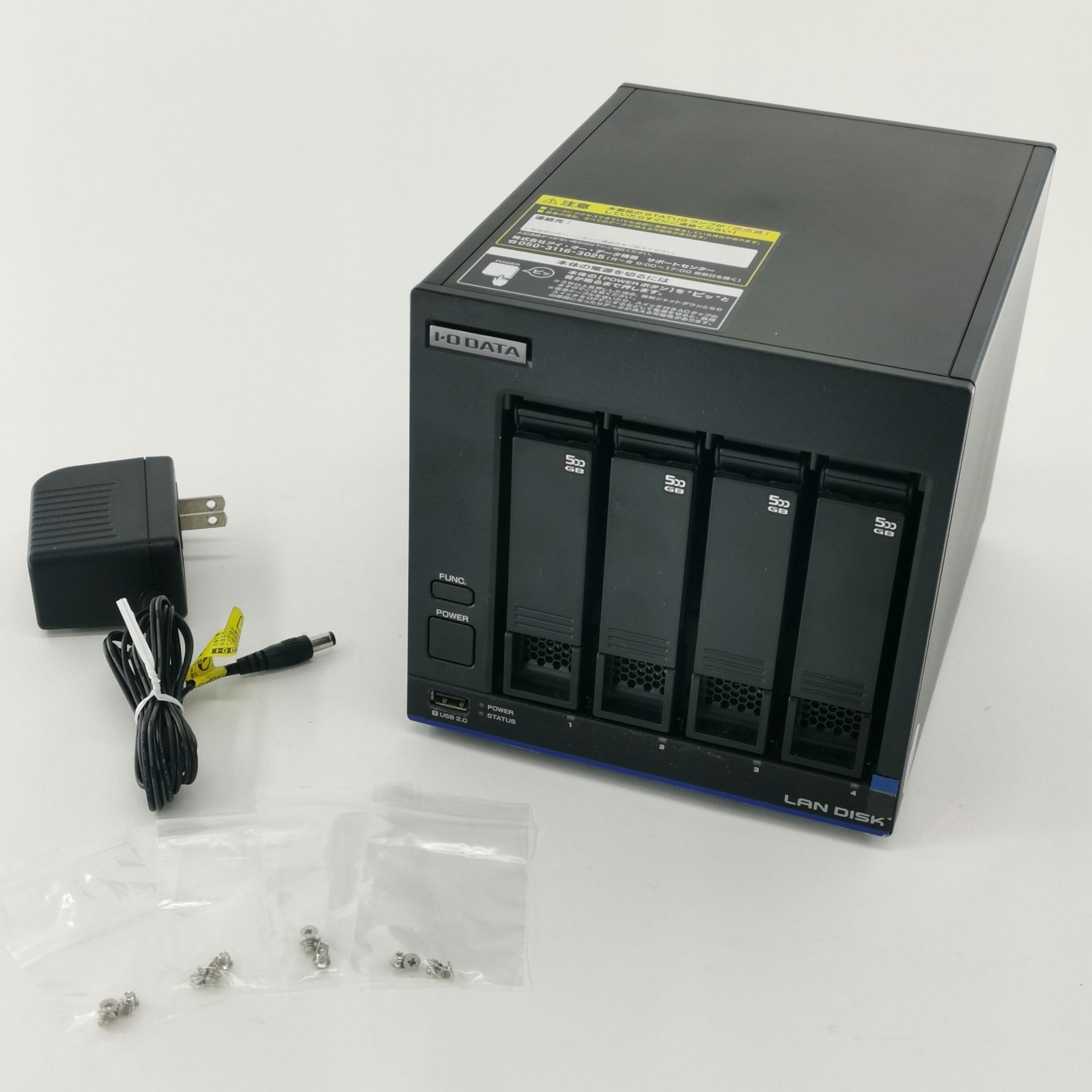I O DATA アイオーデータ HDL4-X2 NAS ネットワーク HDD取り外し済み LAN DISK 通電 済み 13527