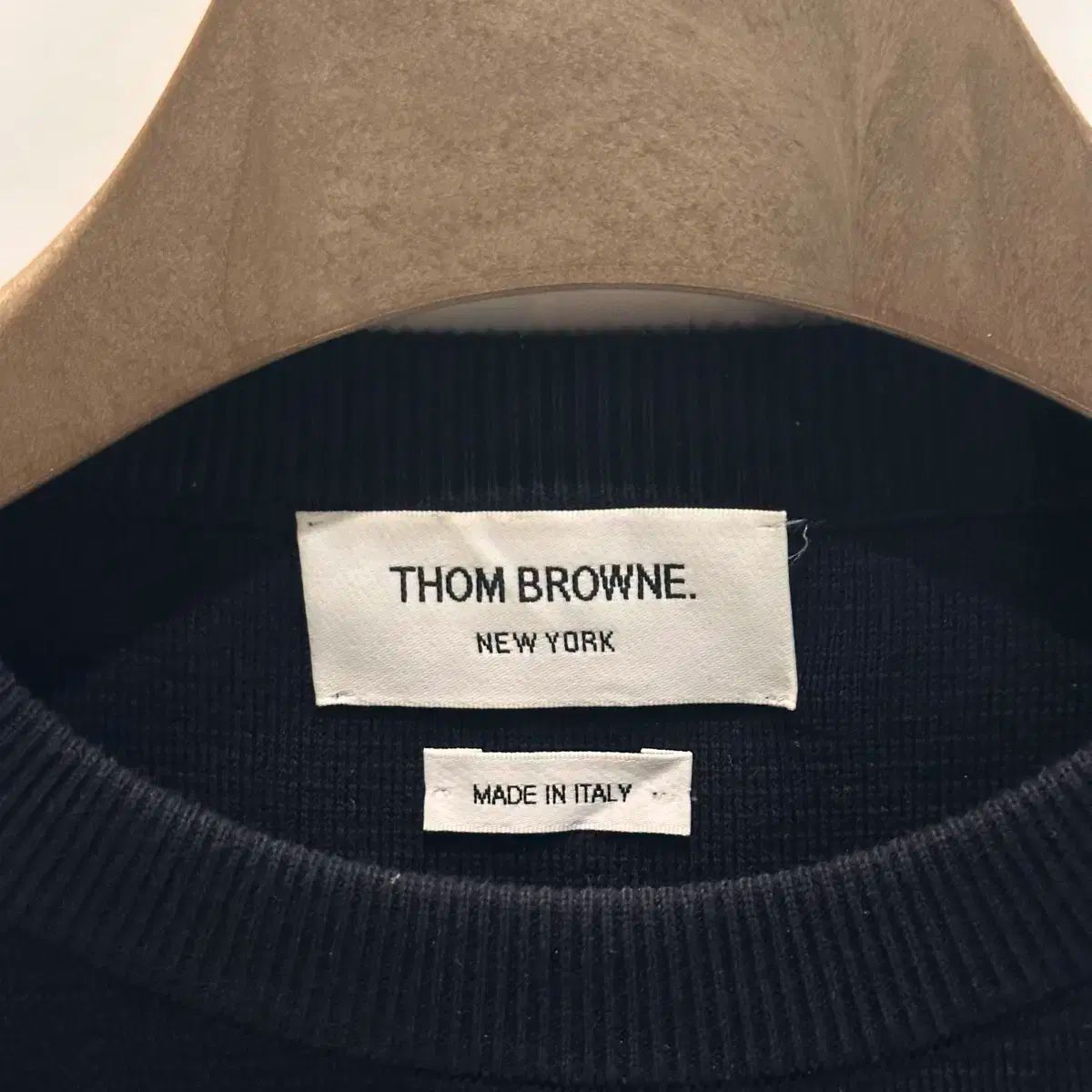 トム ブラウン ミラノステッチ ゴールド ニット