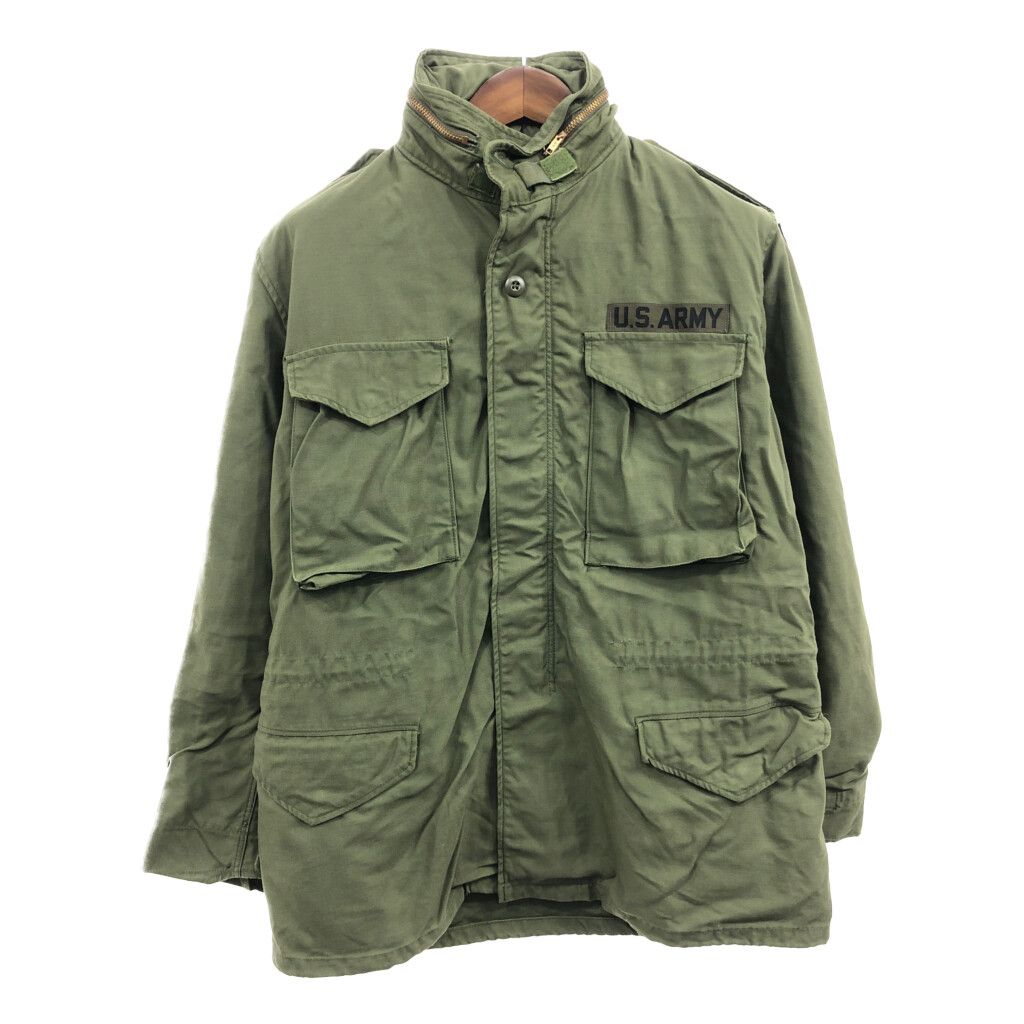 70年代 米軍実物 U.S.ARMY M-65 フィールドジャケット 3rd ヴィンテージ ミリタリー オリーブ (メンズ MEDIUM REGULAR) 中古 古着 Q1780