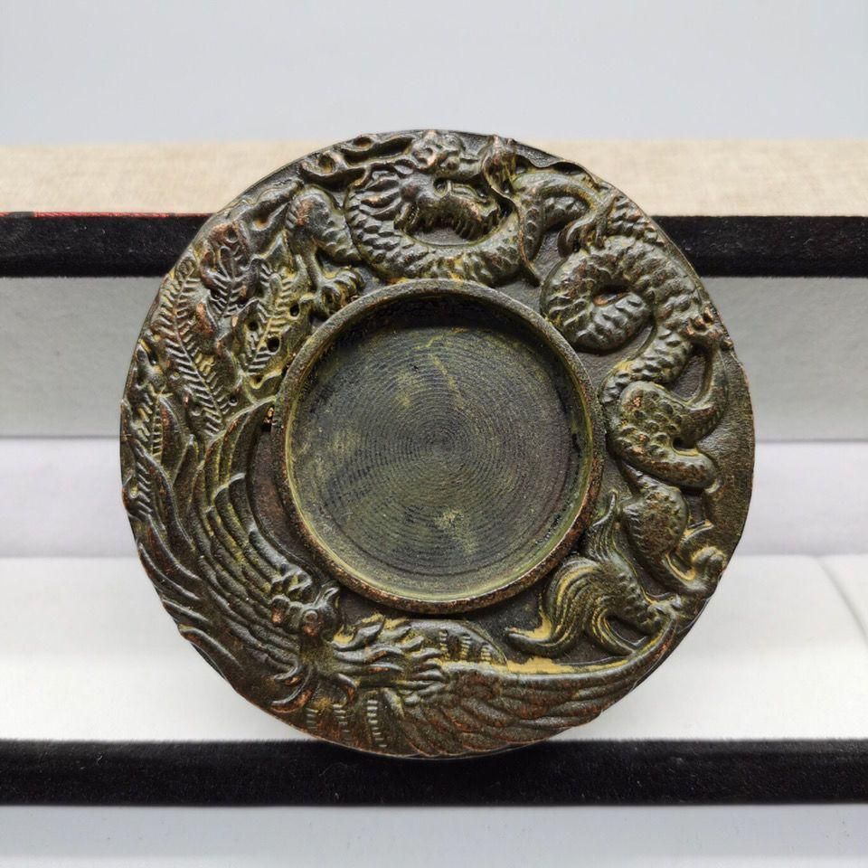 銅器 盤竜の 筆箱 書道具 文房具 現代工芸品 美術品 置物 銅器 龍鳳硯台 墨宝 文房四宝 書道具 文房具 装飾品 工芸品 置物