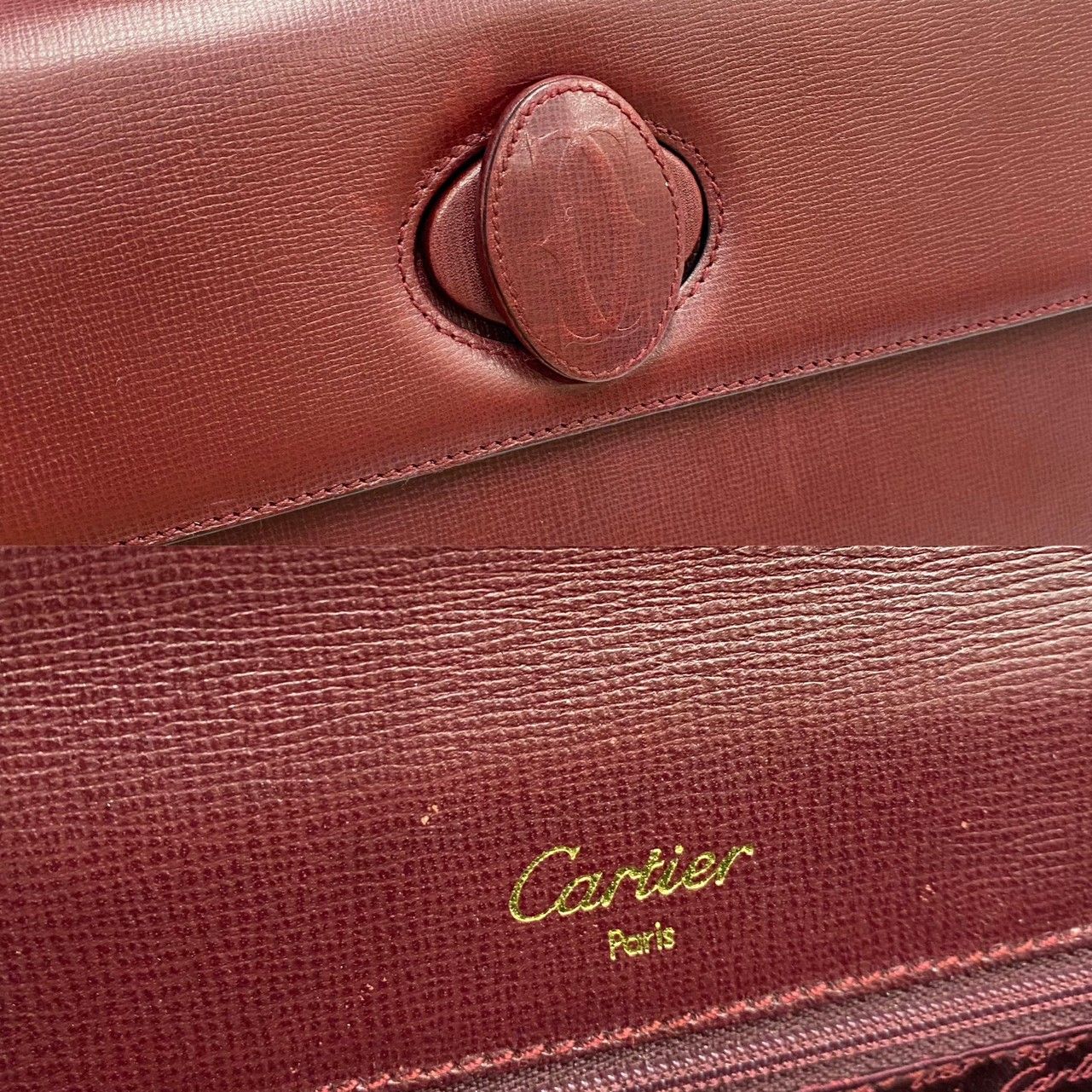 極 美品 CARTIER カルティエ ヴィンテージ マストライン ロゴ ターン