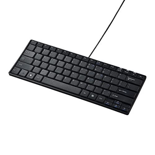 テンキーなし サンワサプライ 英語配列USBスリムキーボード(ブラック) SKB-E3UN