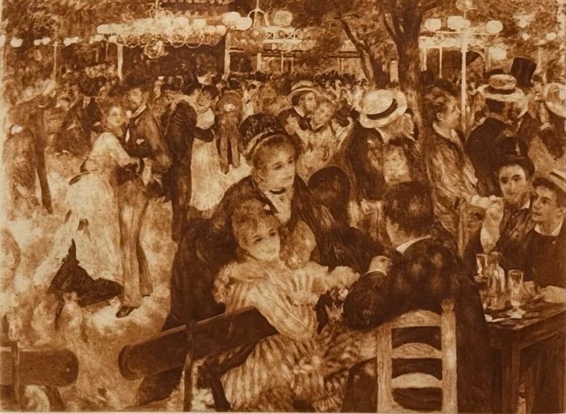 ピエール オーギュスト ルノワール ムーランド ラ ギャレットの舞踏会 銅版画 エッチング | 印象派 セザンヌ