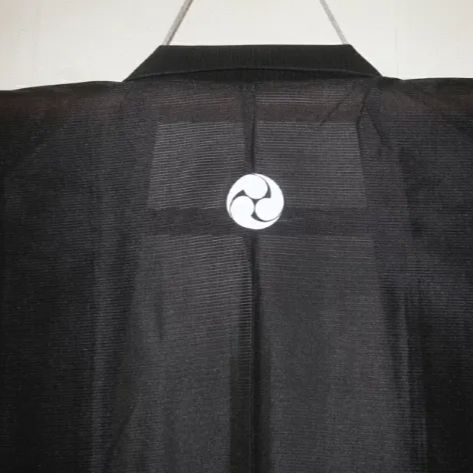 洗える黒紋付夏羽織 絽