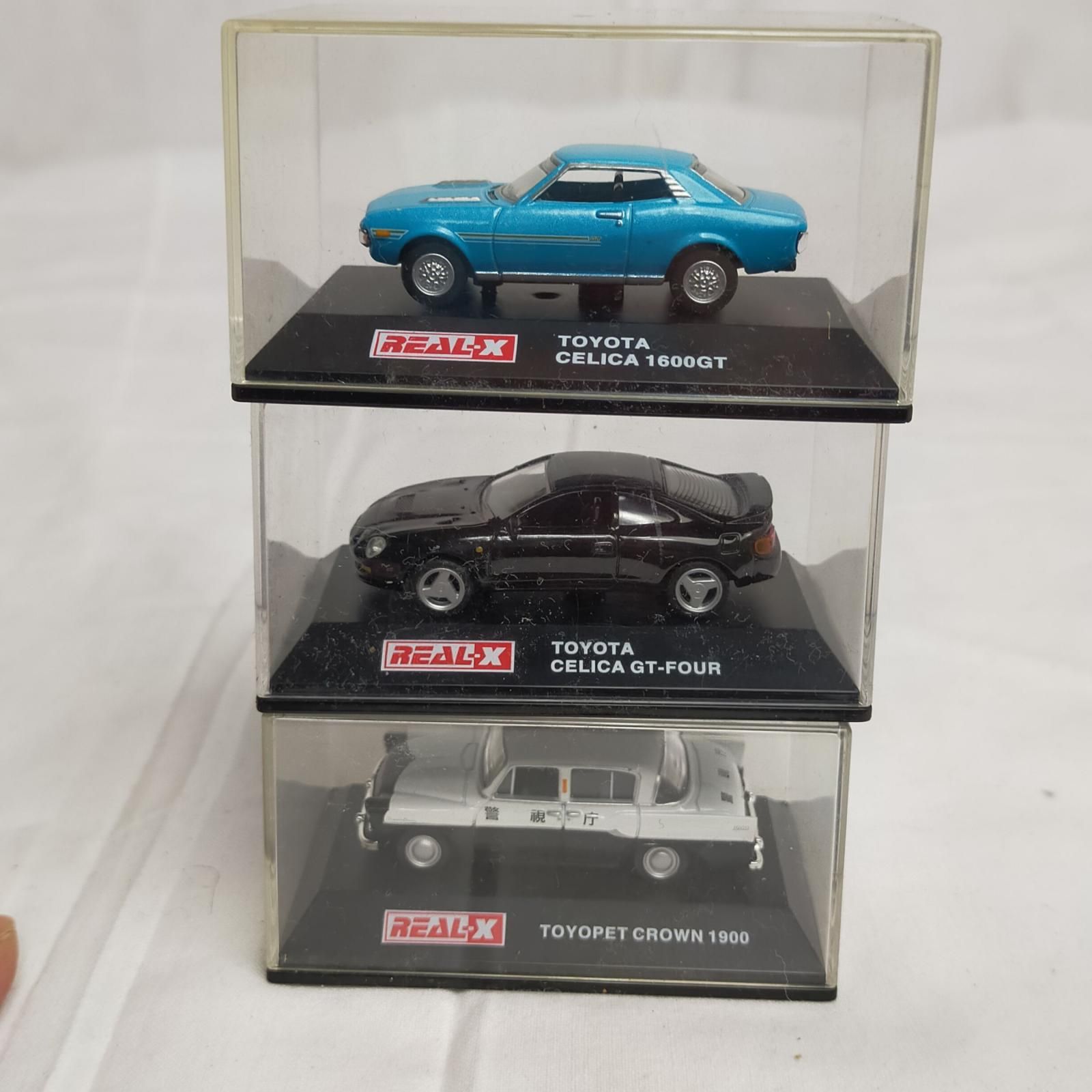 TOMICA (トミカ) ミニカー REAL-X 車3台 [ TOYOTA セリカ 1600GT / TOYOTA セリカ GT-FOUR /  TOYOPET クラウン 警視庁] リアル模型【中古】 - メルカリ