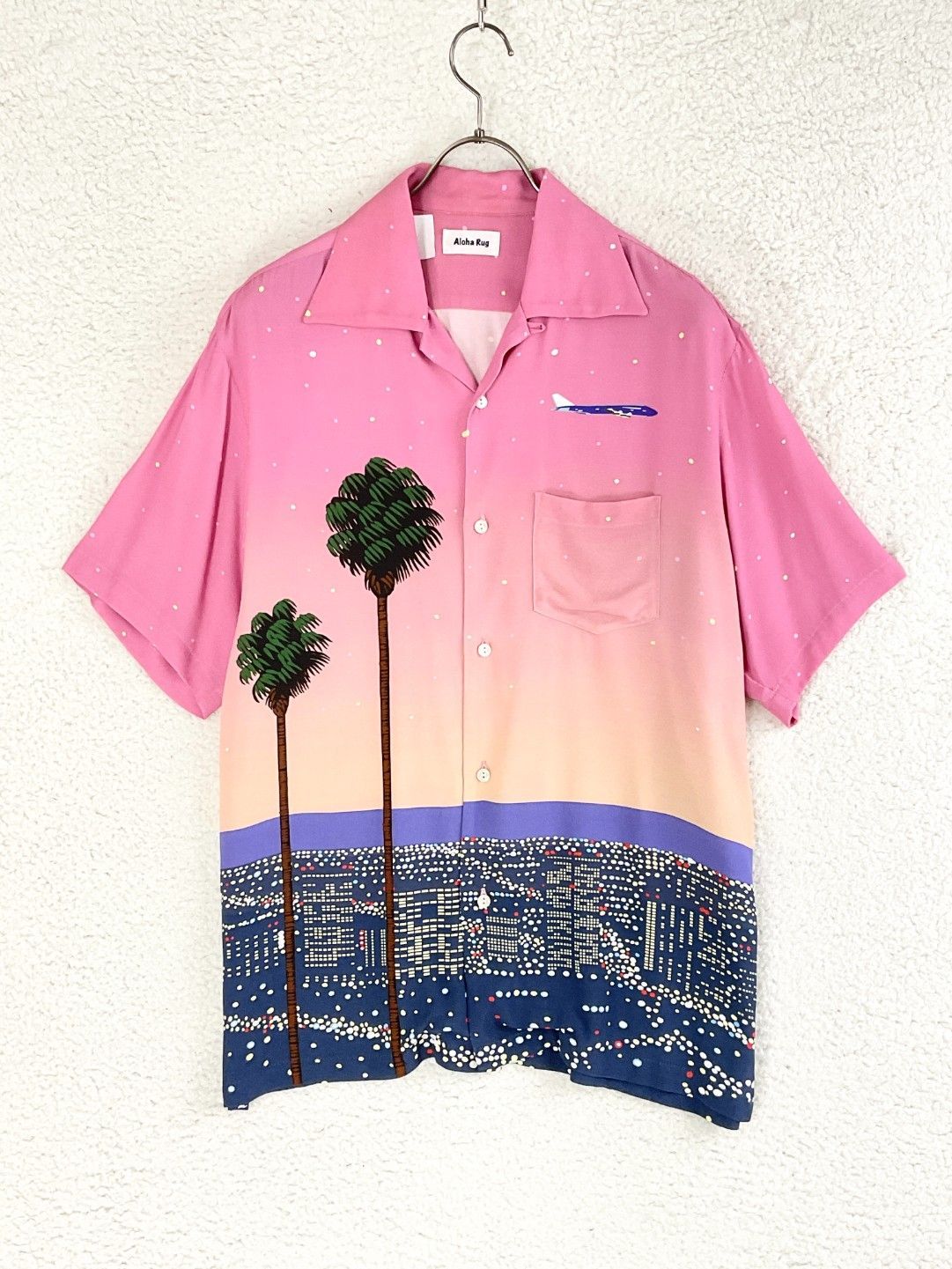 Aloha Rug(アロハラグ) 永井博　XL Aloha Rug × 永井博 アロハラグ アロハシャツ Halation - メルカリ