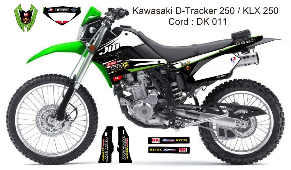 08-20 KLX250 DトラッカーX カワサキ デカール dg4 - バイク