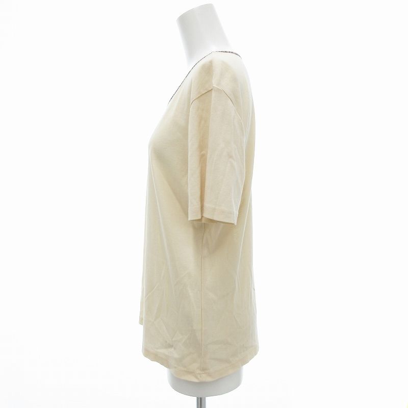 DAKS トップス Tシャツ ブラウス 半袖 42 大きめ ベージュ チェック DAKS トップス Tシャツ ブラウス 半袖 42 大きめ ベージュ