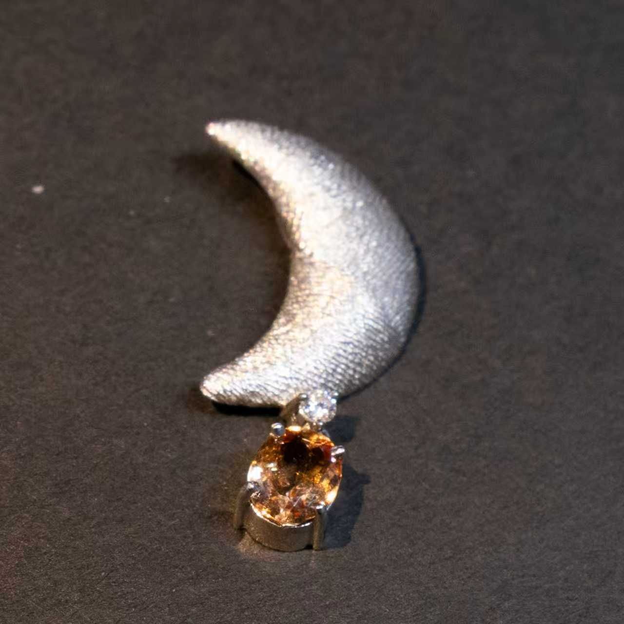 菅沼知行 preciousトパーズ0.82ct ダイヤモンド0.03ct PT900 ペンダント -L0125KSB319SY