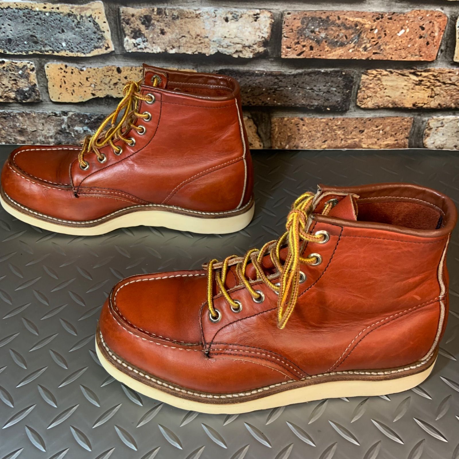 ☆REDWING 875 半円犬タグ 1996年製 US5E JP23㎝ VINTAGE レッド ☆REDWING 875 半円犬タグ 1996年製 US5E JP23㎝ VINTAGE レッド