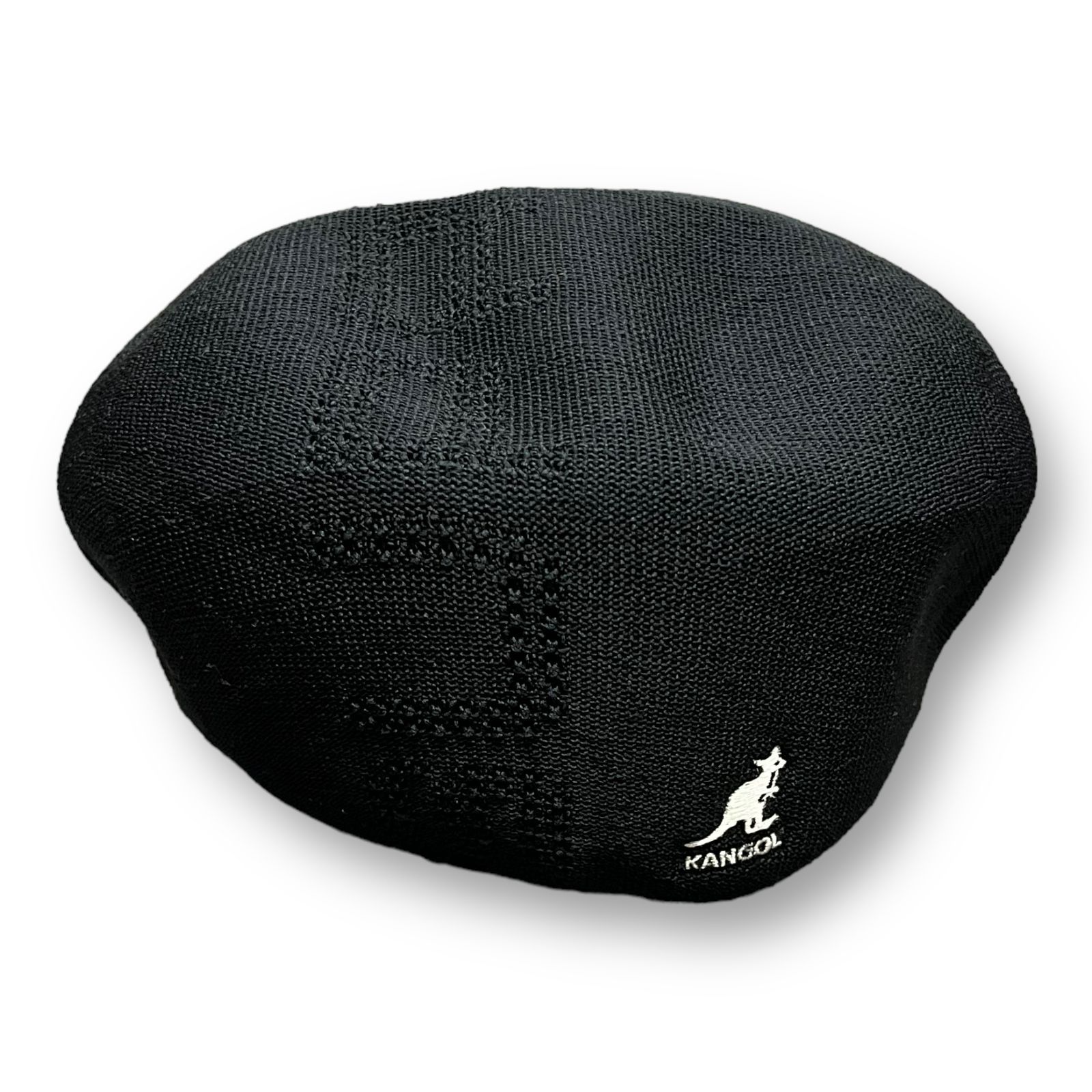 SUPREME シュプリーム 22SS Supreme KANGOL Ventair Logo 504 バーティカルロゴハンチングキャップ ブラック 帽子 カンゴール