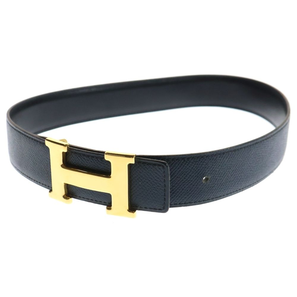 美品✨　エルメス　コンスタンスベルト Hバックル　シルバー　ブラック　レザー HERMES 良品 エルメス コンスタンス Hロゴバックル レザー