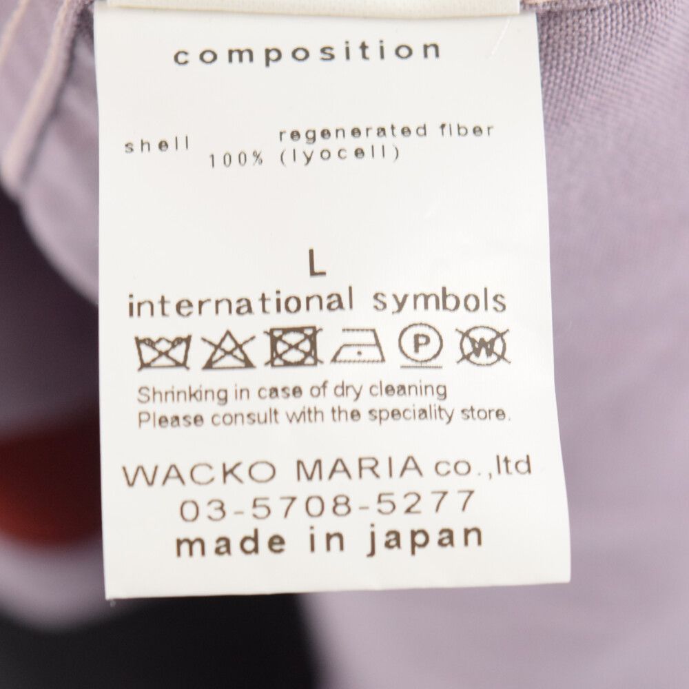 WACKO MARIA (ワコマリア) 22AW THREE-TONE 50'S SHIRT TYPE-2 スリートーン 長袖オープンカラーシャツ  パープル/ブラック/ブラウン 22FW-WMS-OC12