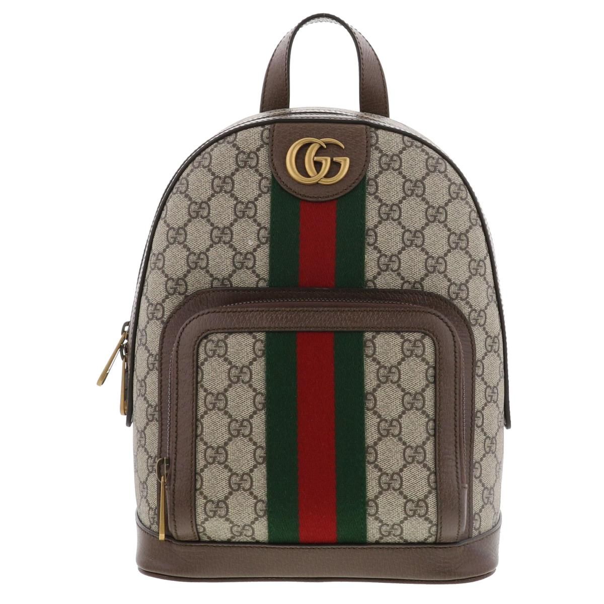GUCCI グッチ ｵﾌﾃﾞｨｱ GGｽﾓｰﾙ ﾊﾞｯｸﾞﾊﾟｯｸ バッグ リュックサック|デイパック Ophidia Brown 547965 used A