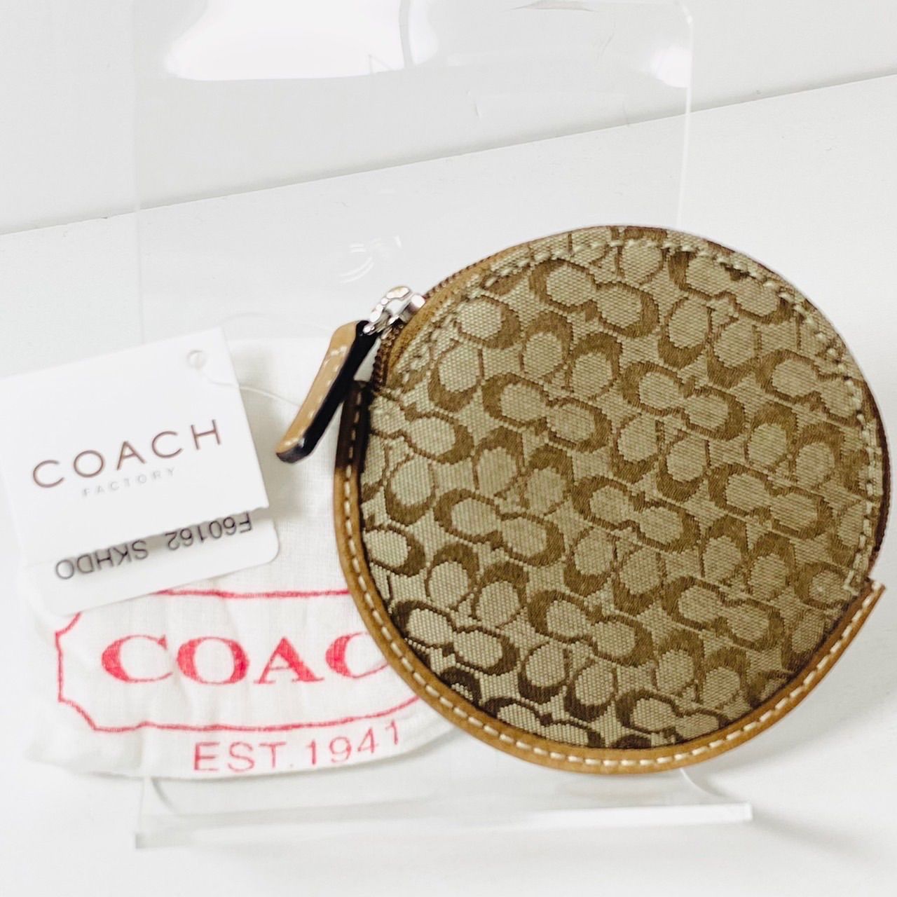 未使用✨COACH コインケース　シグネチャー パテントレザー ラウンドエンボス 楽天市場】コーチ コインケース COACH 小銭入れ ラウンド