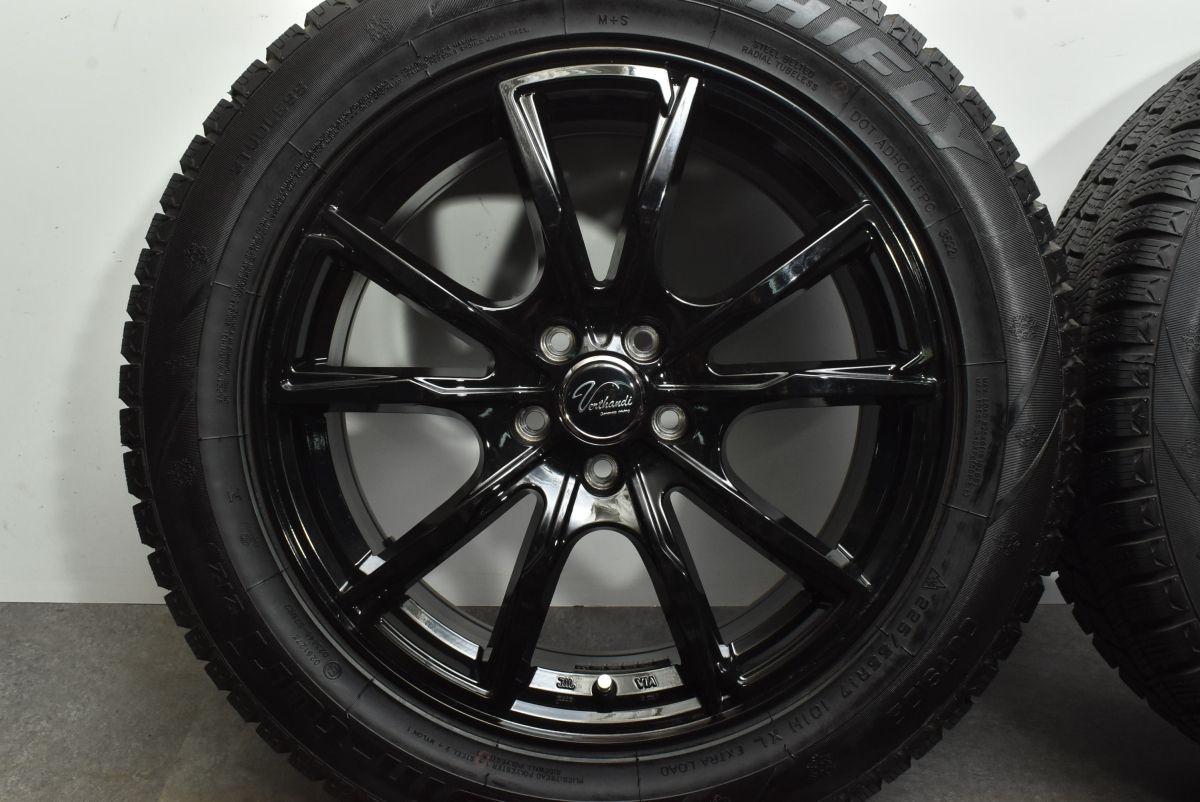 【バリ溝 美品】VERTHANDI 17in 7J +48 PCD100 HIFLY Win-turi 212 225/55R17 スバル フォレスター インプレッサXV アウトバック