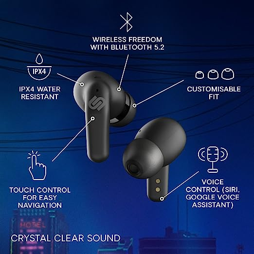 イヤフォン ミッドナイトブラック Urbanista Seoul Wireless Earphones