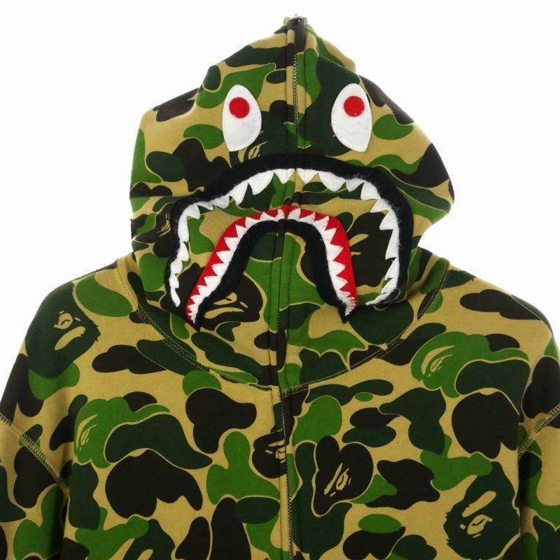 A Bathing Ape シャークパーカーXL A BATHING APE パーカー ABC CAMO SHARK HALF ZIP PULLOVER
